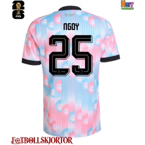 Belgien Nathan Ngoy #25 Bortatröja VM 2026 Kortärmad